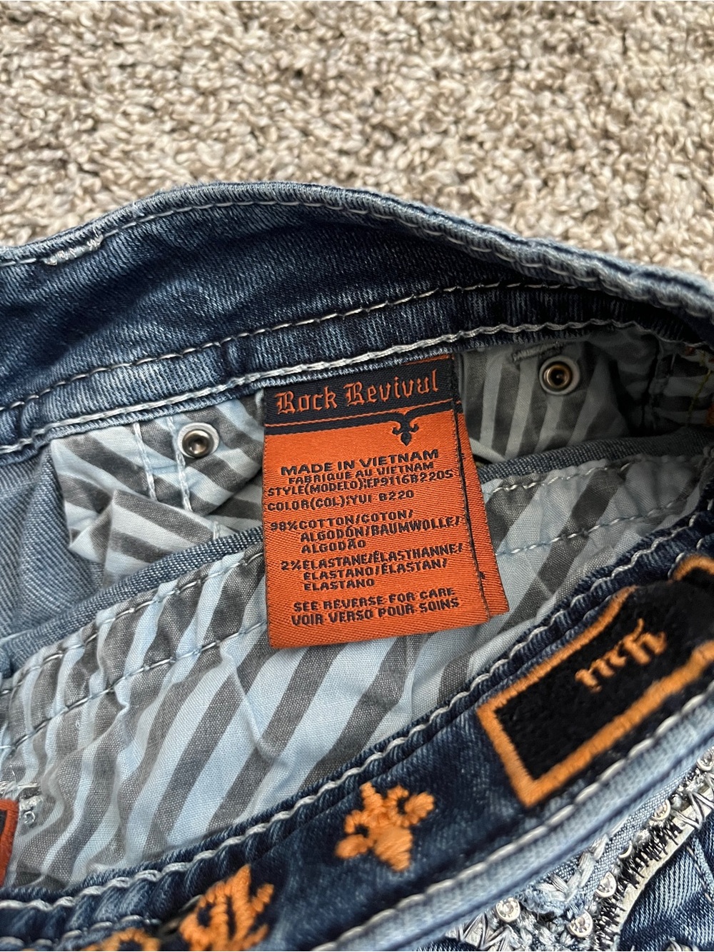 Rock Revival Medium Wash Studded Bootcut Jeans - Picture 6 of 6